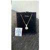 Image 1 : 2.0 Carat Moissanite Lab Diamond Solitaire Necklace, 925 Sterling Silver, 16" - 18" Long