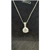 Image 2 : 2.0 Carat Moissanite Lab Diamond Solitaire Necklace, 925 Sterling Silver, 16" - 18" Long