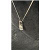 Image 3 : 2.0 Carat Moissanite Lab Diamond Solitaire Necklace, 925 Sterling Silver, 16" - 18" Long