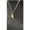 Image 4 : 2.0 Carat Moissanite Lab Diamond Solitaire Necklace, 925 Sterling Silver, 16" - 18" Long