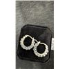 Image 5 : EW Platinum Plated 2.2 Total Carat Weight Simulated Diamond Cubic Zirconia Huggie Earrings