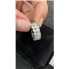 Image 6 : EW Platinum Plated 2.2 Total Carat Weight Simulated Diamond Cubic Zirconia Huggie Earrings