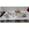 Image 1 : Silver-Plated Four-Piece Tea and Coffee Service with Serving Trays and More