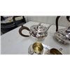 Image 5 : Silver-Plated Four-Piece Tea and Coffee Service with Serving Trays and More