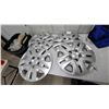 Image 2 : Set of Four Dodge Silver Hubcaps, New Garden Hand Tools