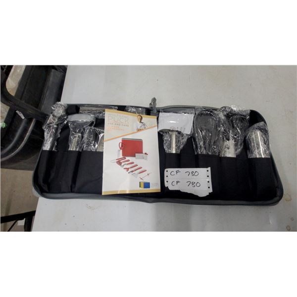 Wolfgang Puck 12-Piece Garnishing Set with Carrying Case and Use and Care Manual