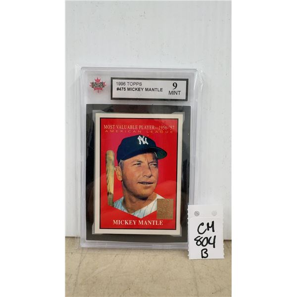Graded Mickey Mantle New York Yankees Card