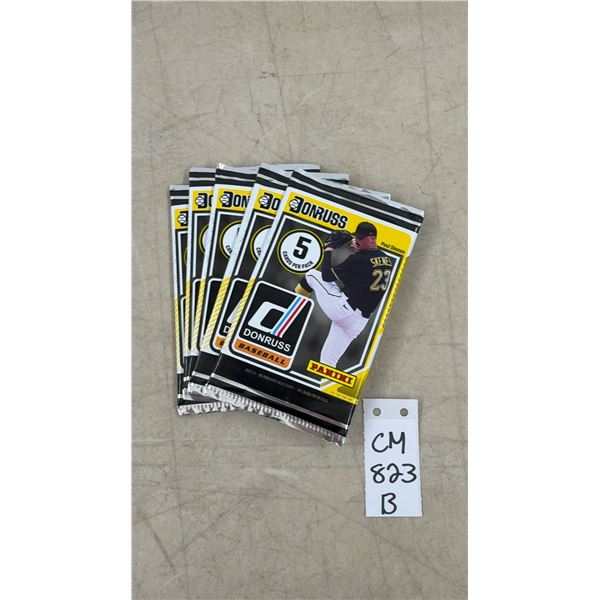 5 Sealed 2024 Donruss Baseball Packs