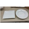 Image 6 : Blackhawk Marketing 10-Piece Ceramic Dinnerware Set with Round and Rectangular Plates and More