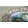 Image 3 : Crown Sterling China Fish Platter, 22 x 8 1/2" with Six Bone China Side Crescent Plates, Gold Trim