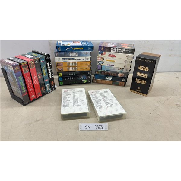 Star Wars Special Edition Trilogy, Titanic, Alien Series, Elvis Films VHS Tapes and More