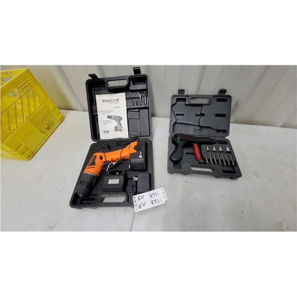 KingCraft 18-Volt Cordless Drill Driver Kit with Ratcheting Screwdriver Set and More
