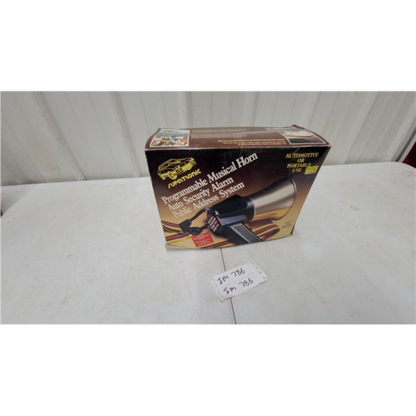 Supertronic Programmable Musical Horn Auto Security Alarm Public Address System N.O S.