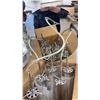 Image 2 : Chrome Multi-Light LED Chandelier with Cylindrical Glass Shades