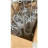 Image 5 : Chrome Multi-Light LED Chandelier with Cylindrical Glass Shades