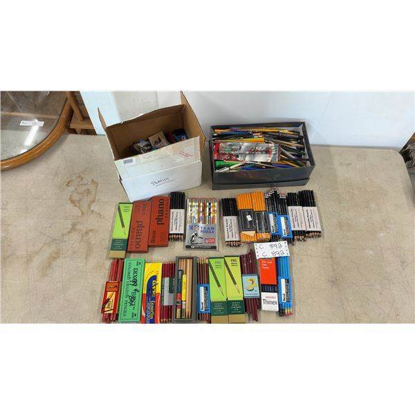 Pencil Lot: Berol, Dixon Phano, Venus, and Eberhard Faber Pencils, Leads, Crayons, and More