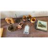 Image 3 : Vintage Cribbage Boards, Brass Door Knobs, Pewter Dog Photo Frames, and More