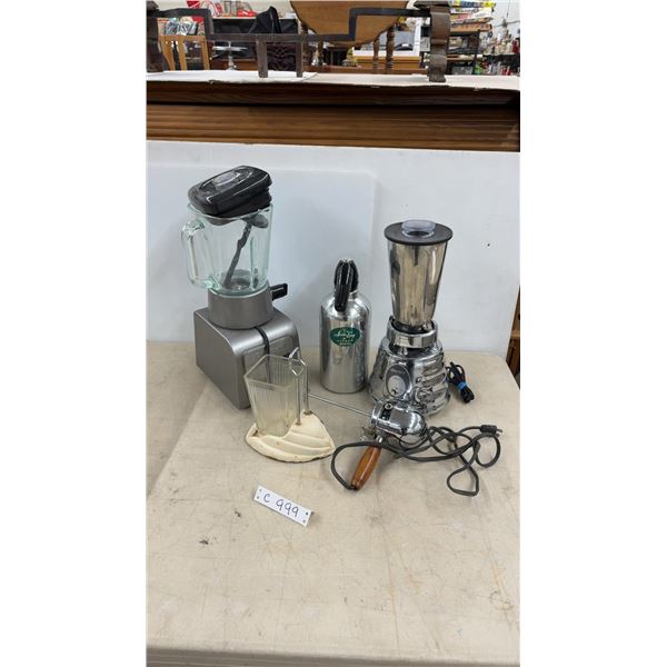 Cuisinart 56-Ounce Blender, Osterizer Classic Chrome Blender, Soda King Syphon, and More