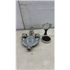 Image 7 : Chrome Towel Bar Racks, Metal Model Airplane, Dolphin Sculpture, and More