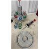 Image 3 : Vintage Chrome Revolving Shot Glass Dispenser with Colorful Glasses and More