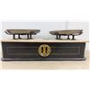 Image 2 : French Marble-Top Balance Scale, Oak Inkstand, CN Glass Ashtray