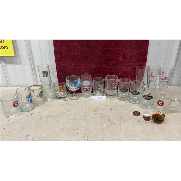 A&W Root Beer Glass Mugs, Old Vienna, Mack Trucks, Budweiser, Chicago Bears and More