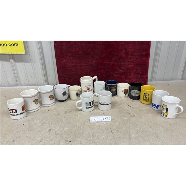 Lot of 14 Assorted Ceramic Advertising Mugs and Beer Stein, Chicago Bears and More