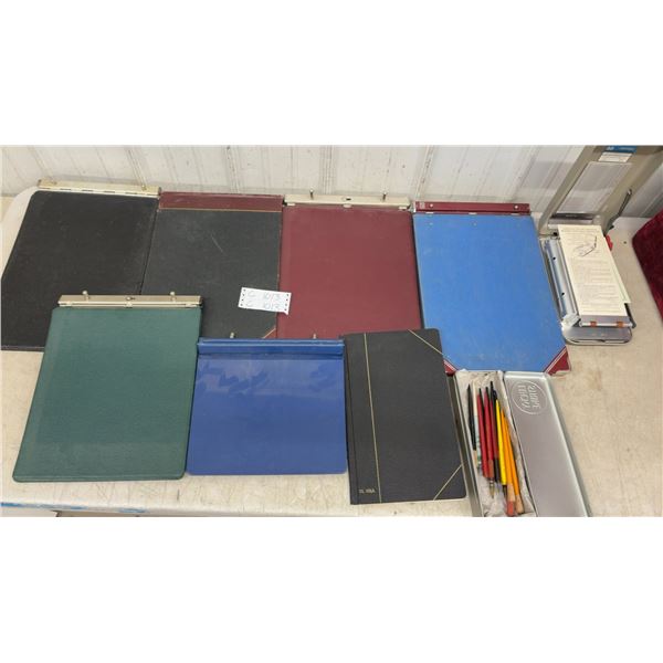 Moore Portable Register with Assorted Clipboards, Ledger Book, Pencils, and More