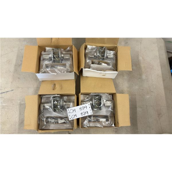 4 Left Handed Stainless Steel Door Handles