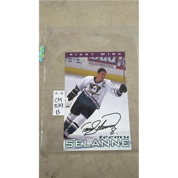 Signed Teemu Selanne Anaheim Mighty Ducks Picture