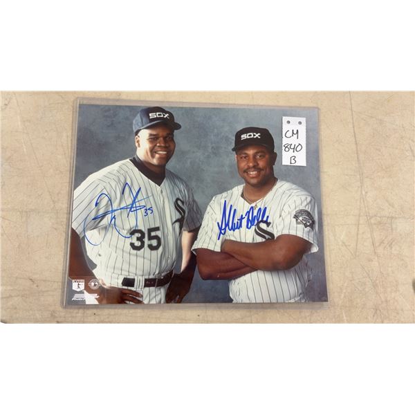 Signed Frank Thomas & Albert Belle 8 x 10 Photo