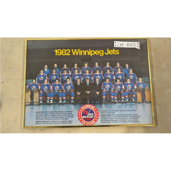Framed 1982 Winnipeg Jets Team Photo