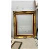 Image 2 : 2 Vintage Solid Wood Ornate Gold Picture Frames, Largest, 27 x 23" Photo Album, and More