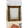 Image 4 : 2 Vintage Solid Wood Ornate Gold Picture Frames, Largest, 27 x 23" Photo Album, and More