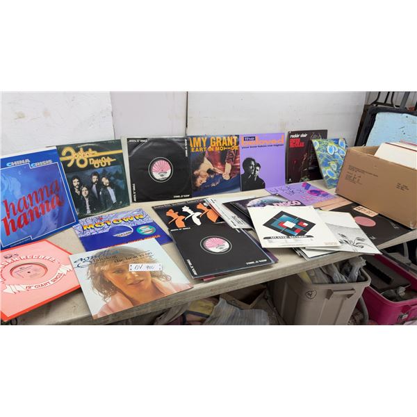 Collection of Vinyl Records Including Foghat, China Crisis, Amy Grant, The Beloved, and More