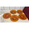 Image 8 : Set of Six Federal Glass Sunburst Amber Plates, Wine Glasses, Crystal Bowls, and More
