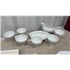 Image 2 : Royal Knight Traditional Dinnerware Teacups, Gravy Boat, Underplate, and More