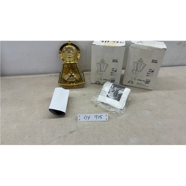 Brass Polished Outdoor Wall Lanterns Model 5040 with Boxes