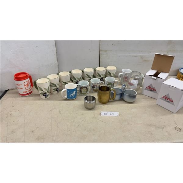 Coors Light Glass Beer Mugs with Boxes, Olive Pattern Ceramic Mugs, and More