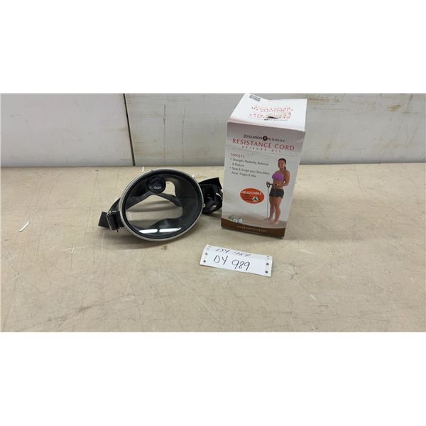 Zenzation Athletics Resistance Cord 8-Piece Kit and TUSA Single-Lens Diving Mask