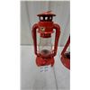 Image 2 : Two World Famous Red Hurricane Oil Lanterns