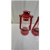 Image 2 : Three Red Cold-Blast Kerosene Lanterns