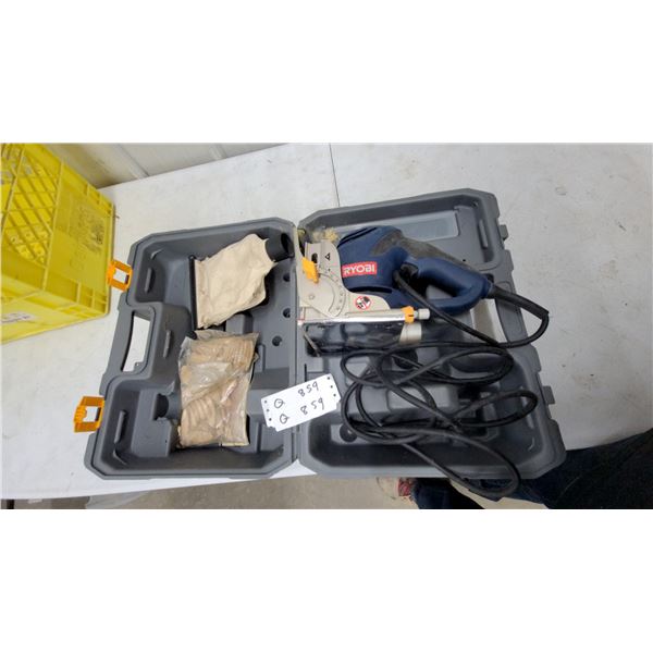 Ryobi SJS010 Biscuit Joiner with Biscuits, Dust Bag, and Carrying Case