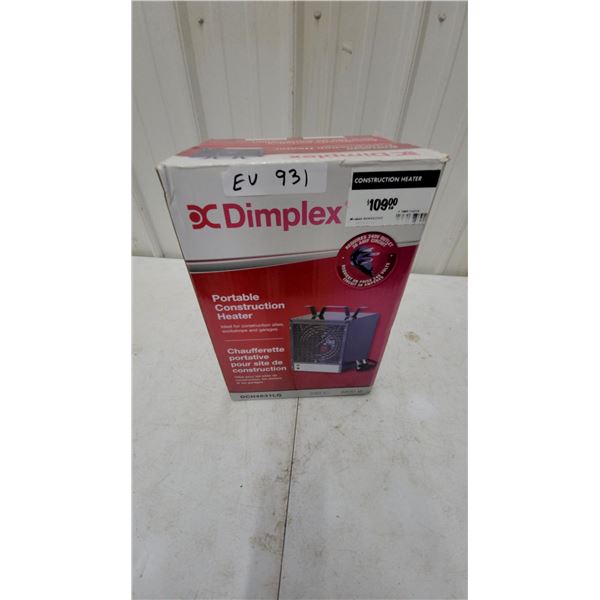 Dimplex DCH4831LG Portable Construction Heater, 4800 Watt, 240 Volt, 30 Amp Circuit New
