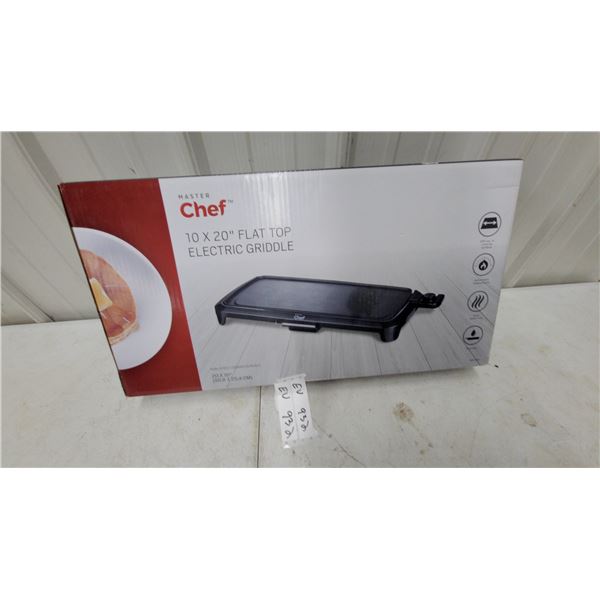 Master Chef 10 x 20" Flat Top Electric Griddle with Non-Stick Cooking Surface New