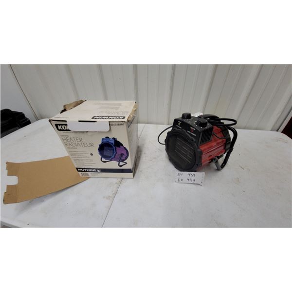Konwin DD1211880 Ceramic Heater with Adjustable Thermostat and Original Box New