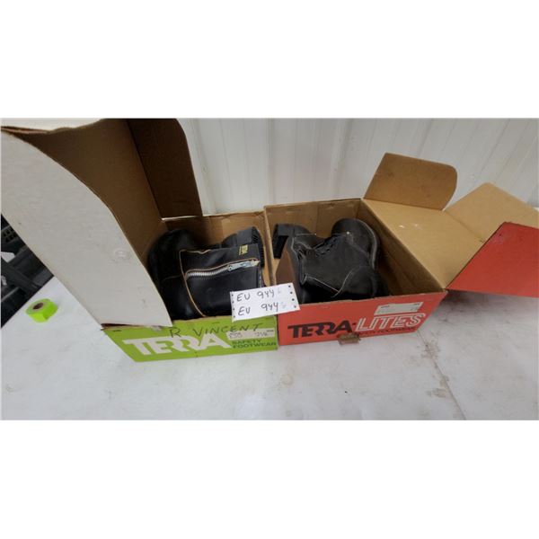 Terra Safety Footwear Size 9 1/2: Style 130 Zippered Boots and Terra-Lites Style 8730 Shoes