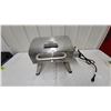 Image 1 : GrillPro Stainless Steel Portable Electric Grill with Folding Legs and Thermometer