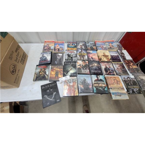 Black Sails Complete Series, The Last Kingdom, Rome, and More Action Adventure DVDs Appox 70