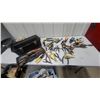 Image 1 : Assorted Pliers, Wire Cutters, Tin Snips, Locking Pliers, Bolt Cutter, and Toolboxes
